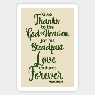 Give Thanks for God's Love Scripture Verse Magnet